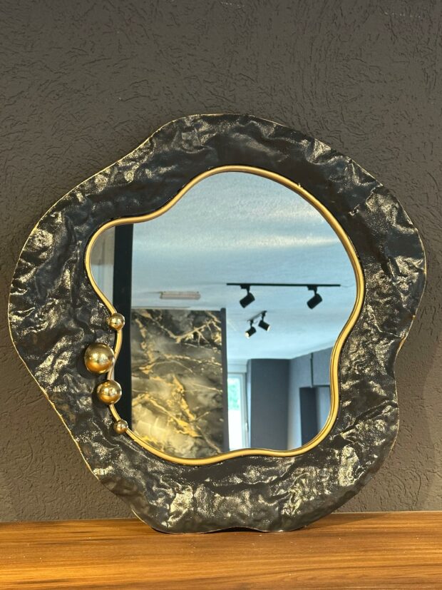 Siyah Dalgalı Desen Ayna 58x61 - Image 3