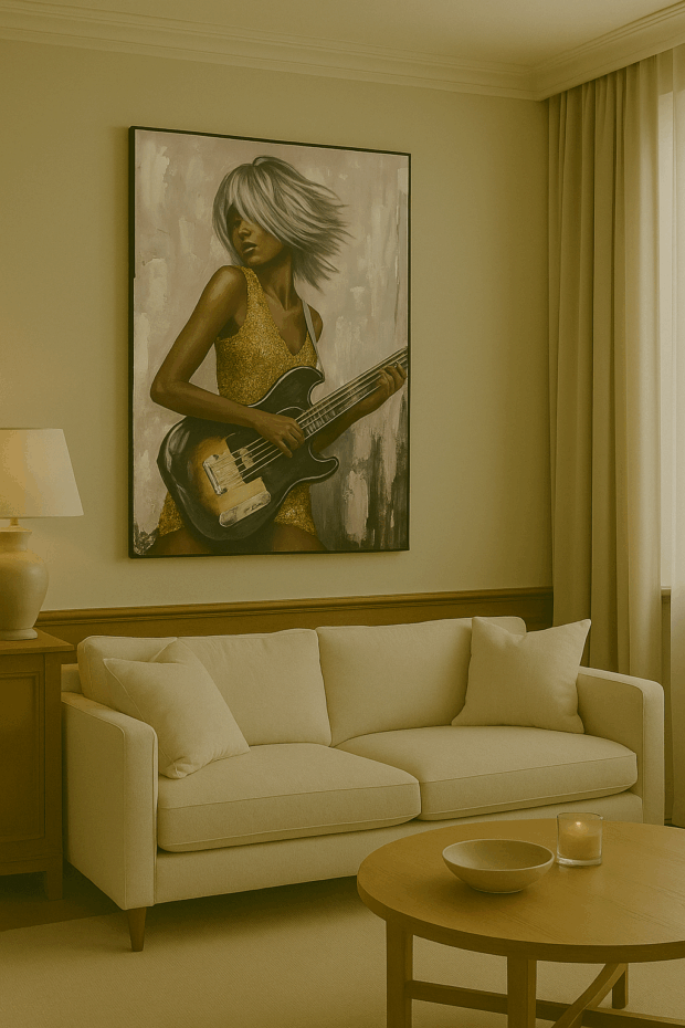 Elektrik Ruh” Kadın Müzisyen Tablo – 124x94 cm