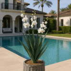 Yapay Çiçekli Aloe Vera Bitkisi – 150 x 45 cm
