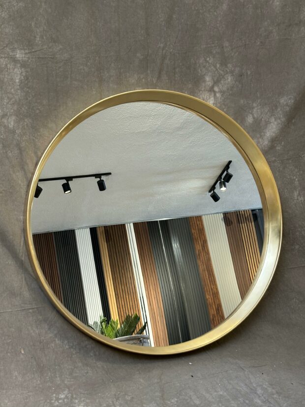 Altın Çerçeveli Yuvarlak Ayna – 83x83x7 cm - Image 2