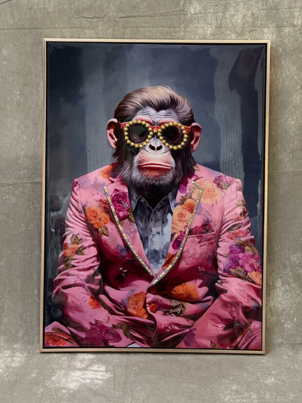 “Cool Maymun” Portre Tablo – 74x54 cm - Image 2