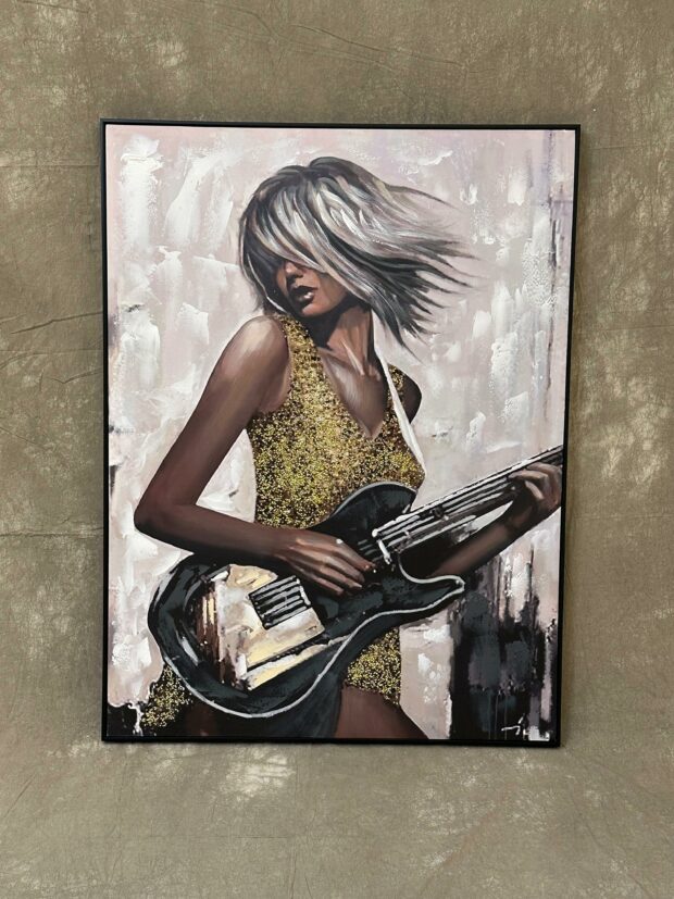 Elektrik Ruh” Kadın Müzisyen Tablo – 124x94 cm - Image 2