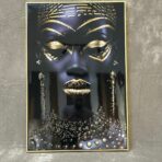“Royal Gold” El İşçiliği Taşlı Kanvas Tablo – 94x64 cm - Image 2
