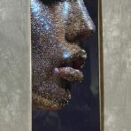 "Işıltılı Portre" El İşçiliği Taşlı Canvas Tablo – 124x64 cm - Image 3