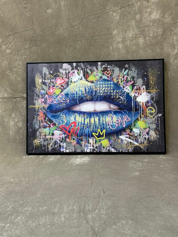 “Urban Lips” Modern Pop Art Tablo – 94x64 cm - Image 2