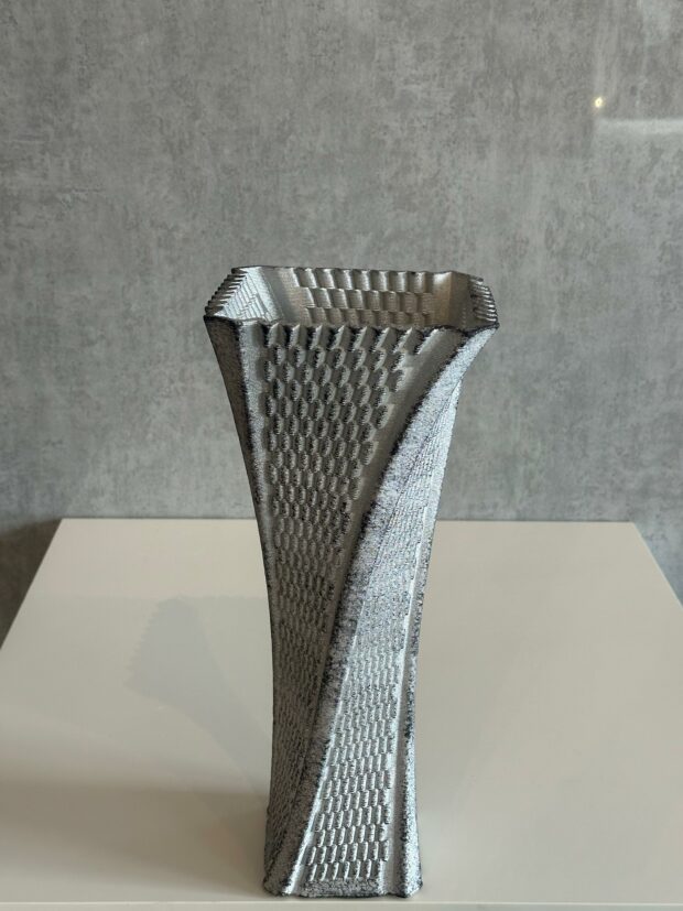 Modern Dokulu Dekoratif Vazo Seti (15x15x36 cm) – 4 Renk Seçeneği - Image 2