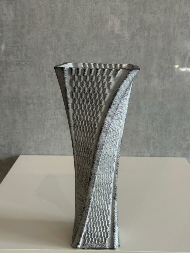Modern Dokulu Dekoratif Vazo Seti (15x15x36 cm) – 4 Renk Seçeneği - Image 3