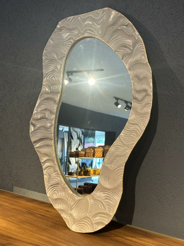 Dalgalı Formlu Kum Doku Ayna – 54x78x6 cm - Image 2