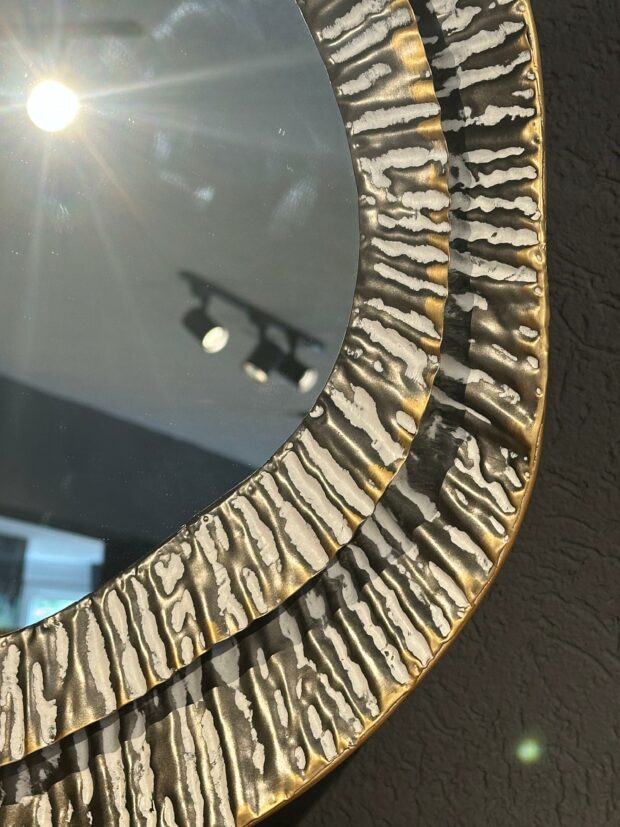 Dalga Dokulu El İşçiliği Dekoratif Ayna 48x63x5cm - Image 3