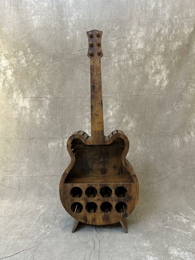 Gitar Formlu Ahşap Şaraplık – 53 x 18 x 133 cm - Image 3