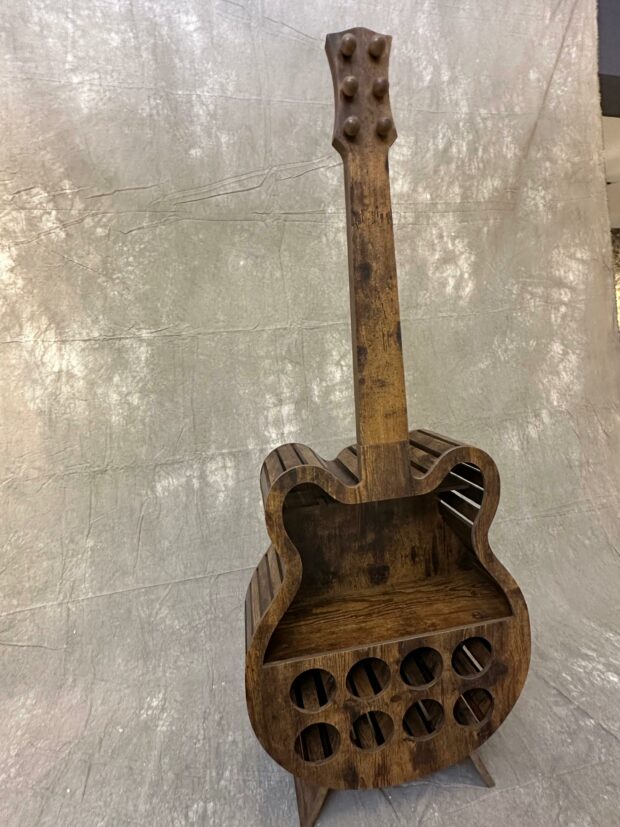 Gitar Formlu Ahşap Şaraplık – 53 x 18 x 133 cm - Image 2
