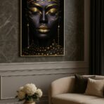 “Royal Gold” El İşçiliği Taşlı Kanvas Tablo – 94x64 cm