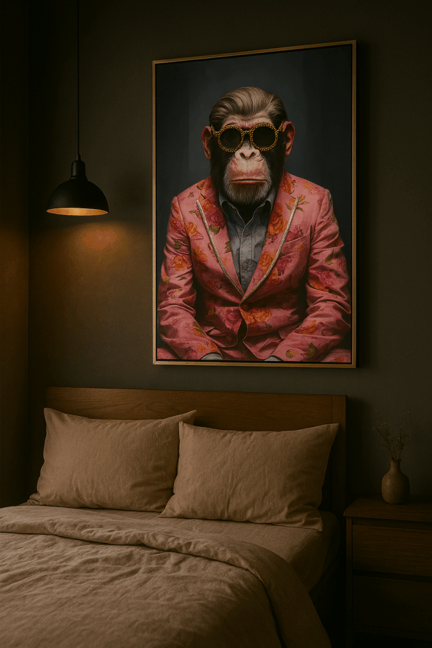 “Cool Maymun” Portre Tablo – 74x54 cm