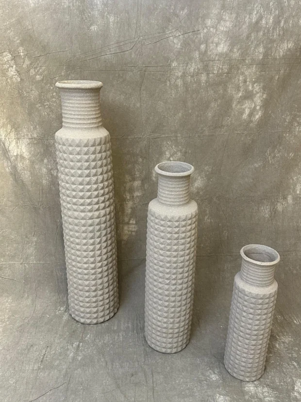 Modern Doku Serisi Büyük Boy Saksı Seti – 25” / 38” / 50” - Image 3