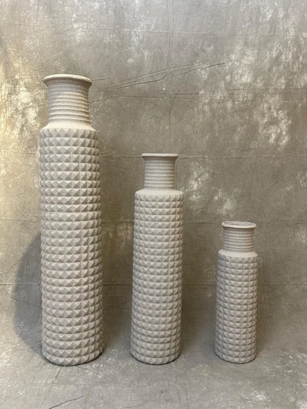 Modern Doku Serisi Büyük Boy Saksı Seti – 25” / 38” / 50” - Image 2